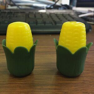 Vintage MCM  Plastic Corn Cob Salt and Pepper Shakers Collectible